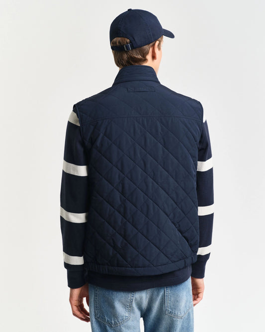 QUILTED WINDCHEATER VEST - 433 EVENING BLUE