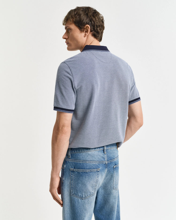 4-COL OXFORD SS PIQUE - 401 Dusty Navy