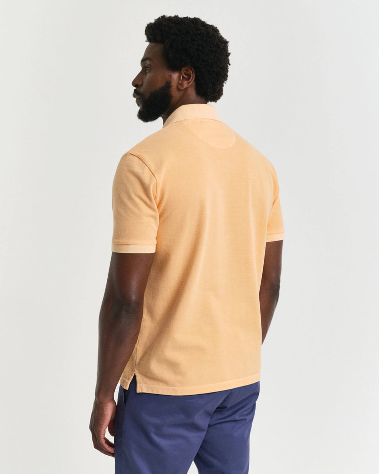 Regular fit Sunfaded pikétröja - Orange