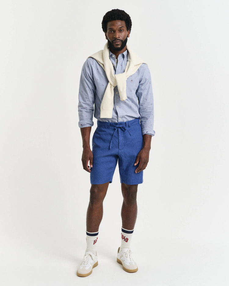 RELAXED LINNESHORTS - RICH BLUE