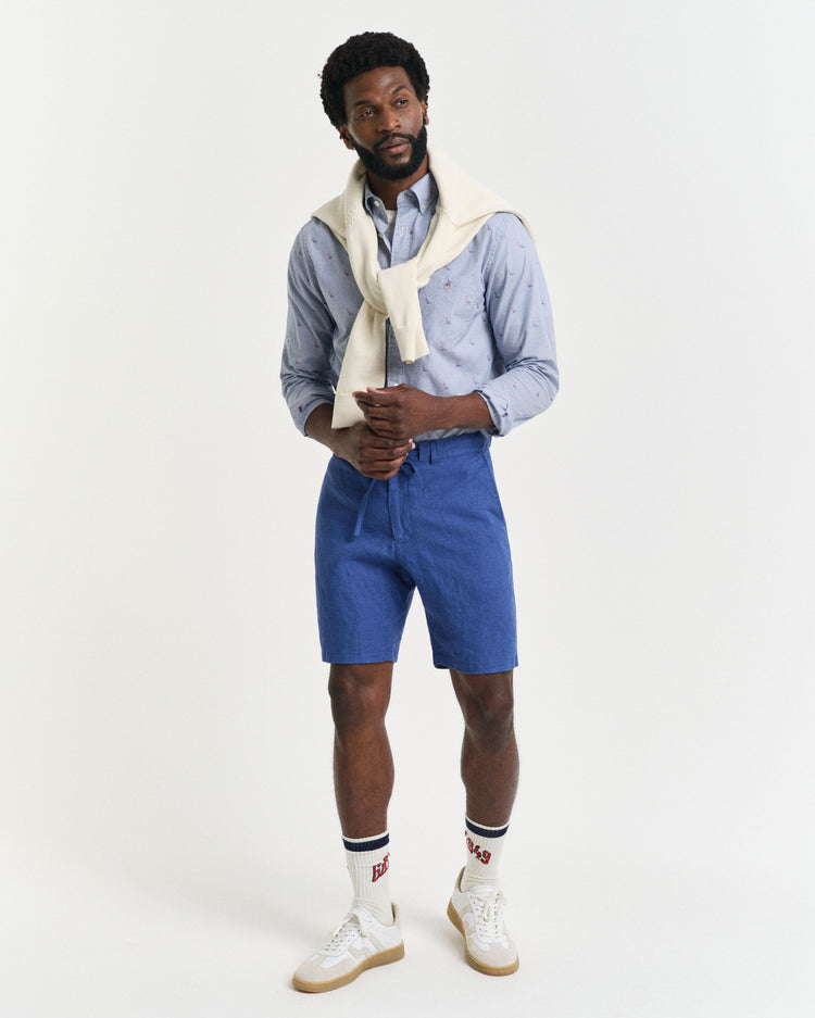 RELAXED LINNESHORTS - RICH BLUE