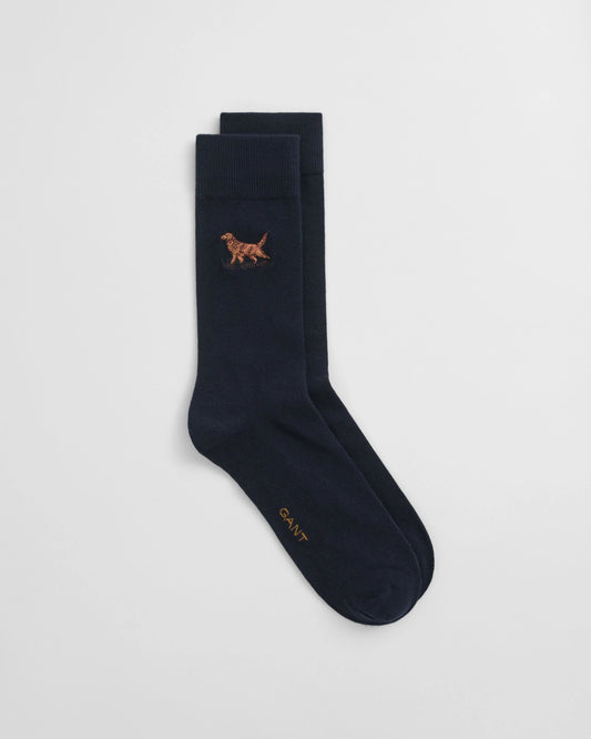 EMBROIDERED SOCKS - 410 MARINE