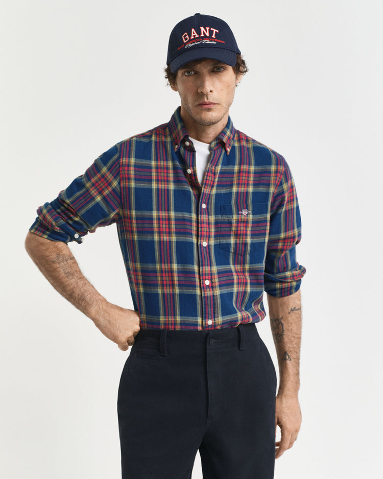 Regular fit CHECK SHIRT - INDIGO