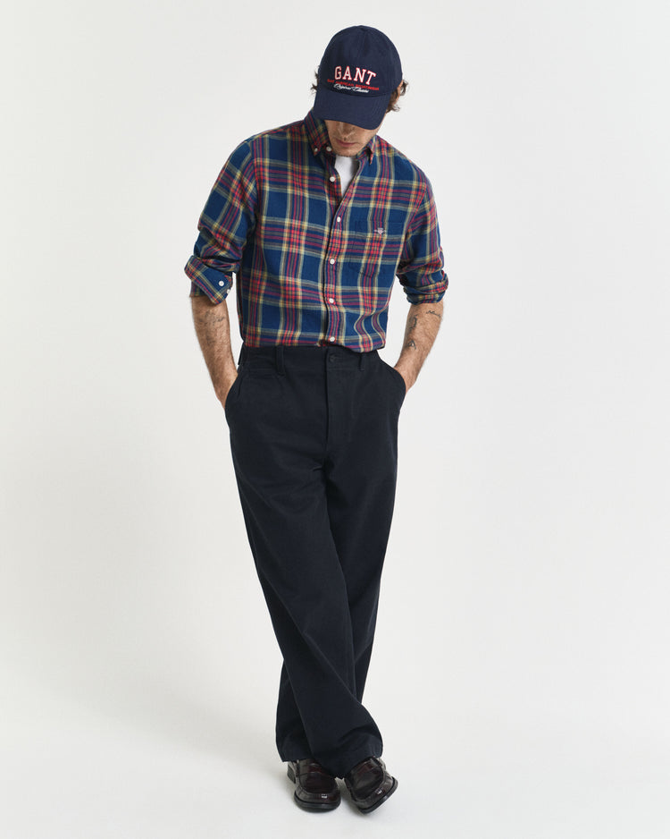 Regular fit CHECK SHIRT - INDIGO