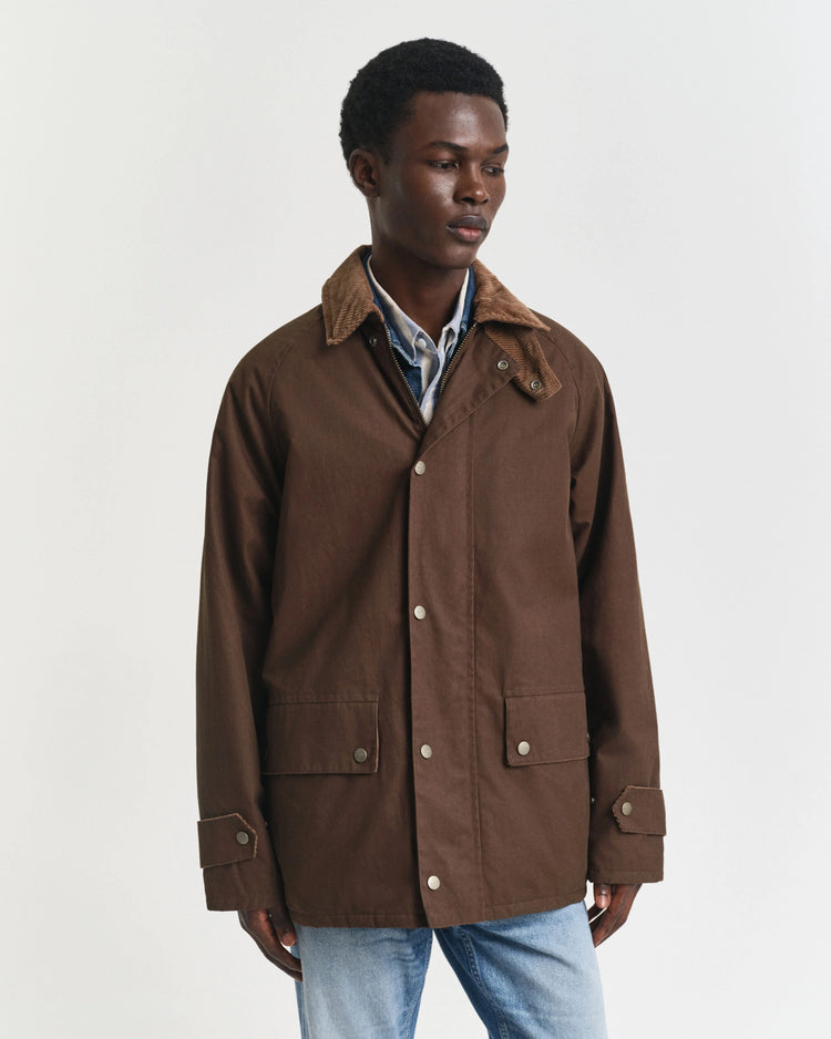Vaxad lantjacka - Deep Brown