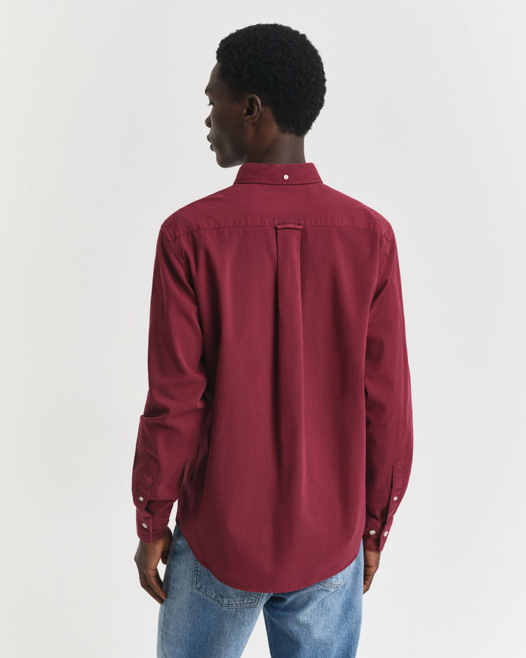 REG GMNT DYED TWILL SHIRT - 604 PLUMPED RED