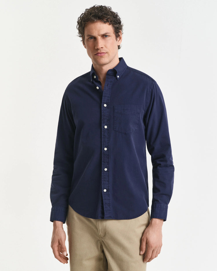 Regular fit TWILL SHIRT - EVENING BLUE