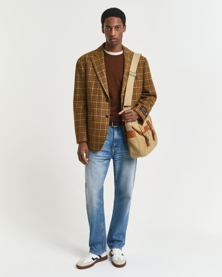 SUPERFINE LAMBSWOOL C-NECK - 229 MAHOGANY BROWN
