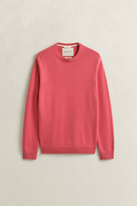 COTTON BLEND C-NECK - ROSE PINK