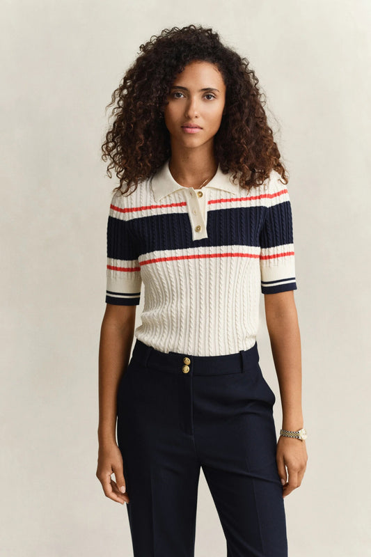 COTTON CABLE SS RUGGER - CREAM