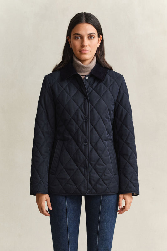 Slim Quilted Jacket - Evening Blue