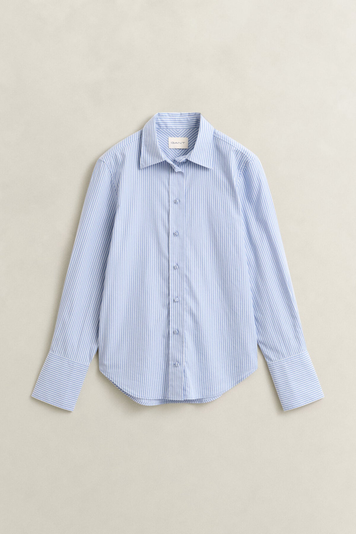 Randig skjorta med okdetalj - Misty Lavender