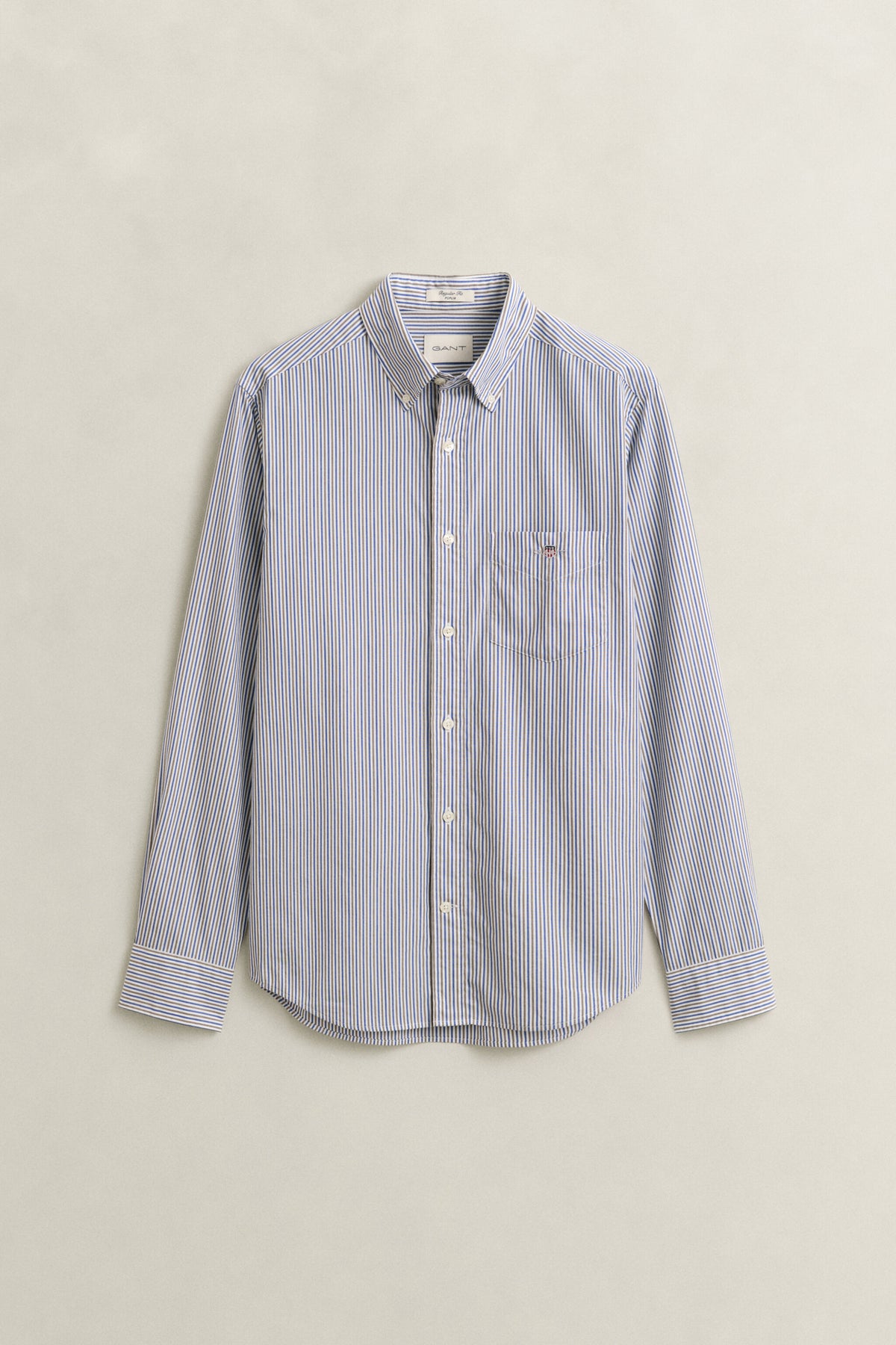 REG POPLIN STRIPE SHIRT - 260 FADED TAUPE