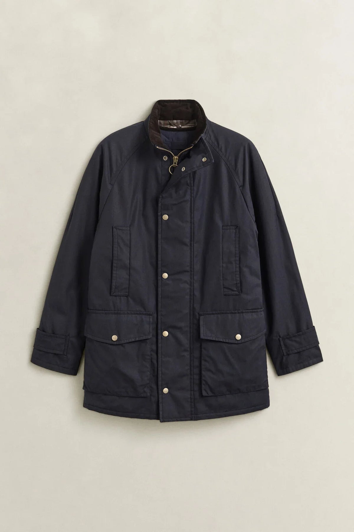 Gant Waxed Double Decker vaxjacka i Evening Blue