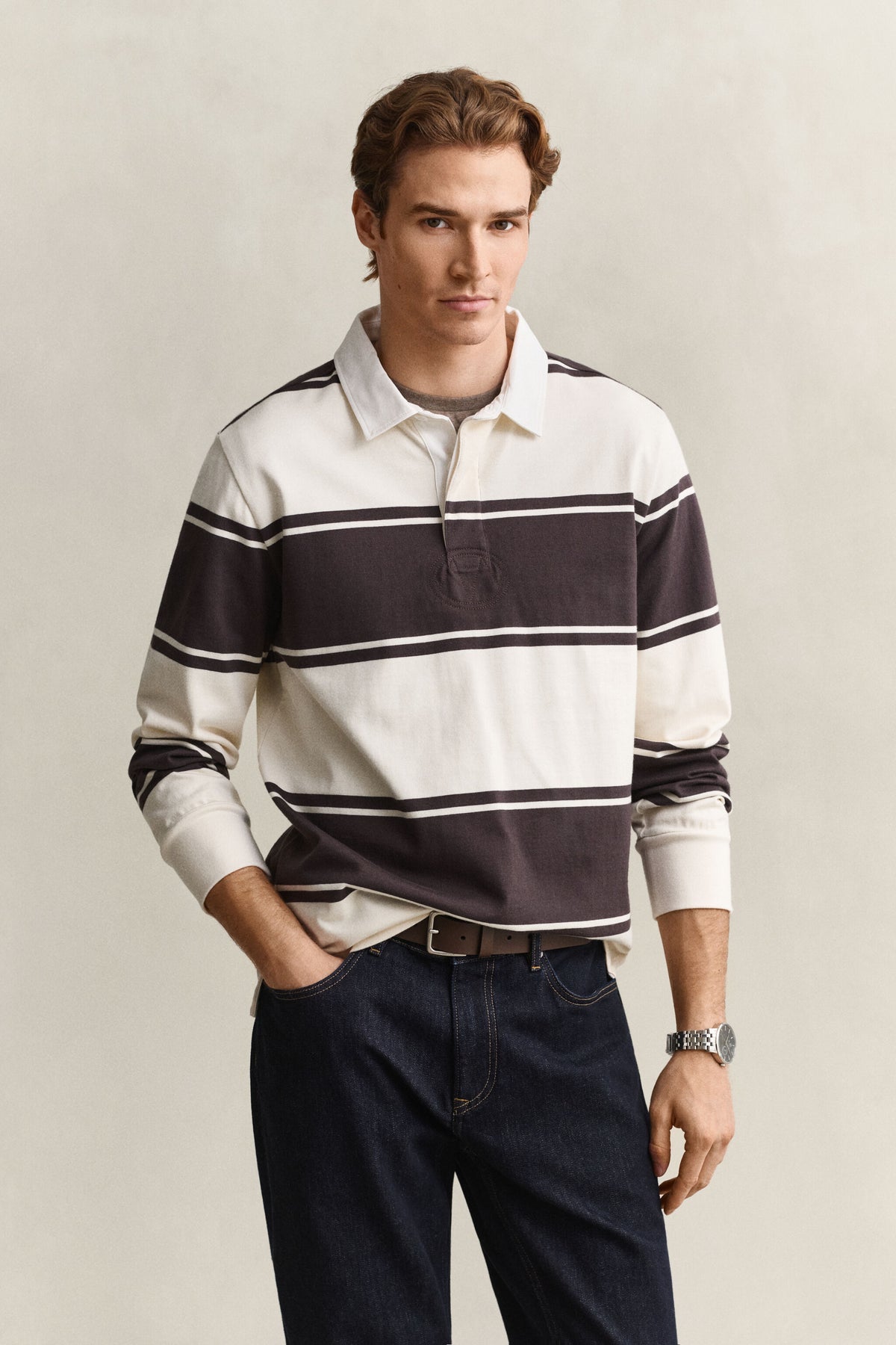 STRIPED RUGGER - CHARRED WOOD BROWN