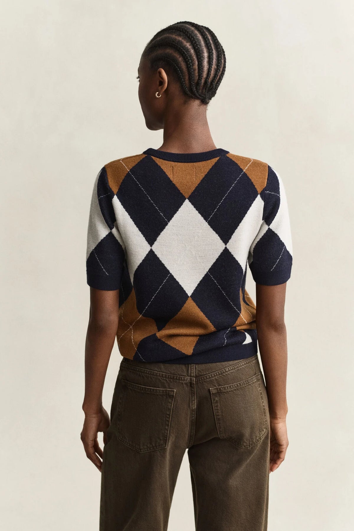 Argyle Short Sleeve - Evening Blue