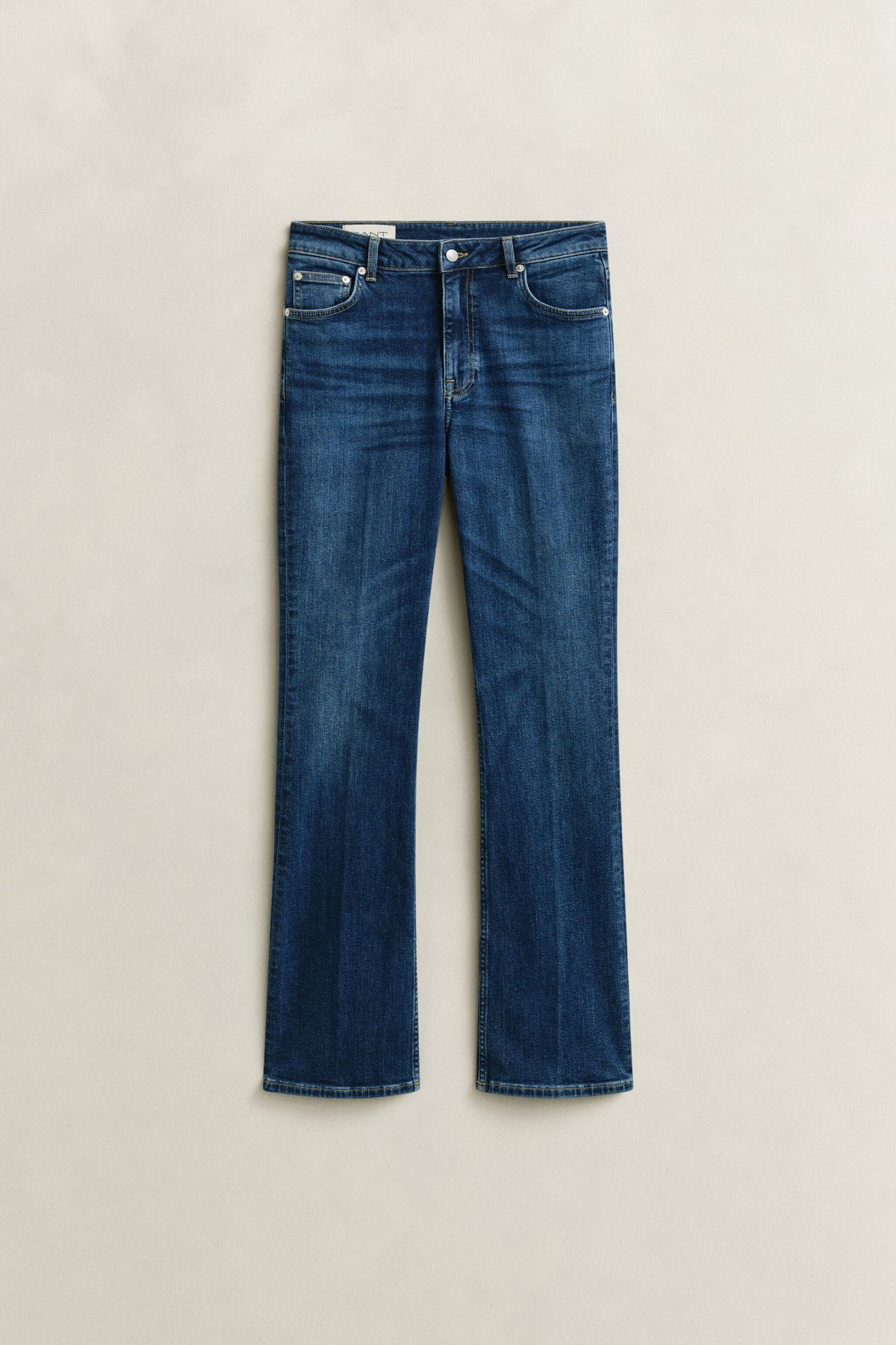 Slim Flared Jeans - Dark Blue Worn In