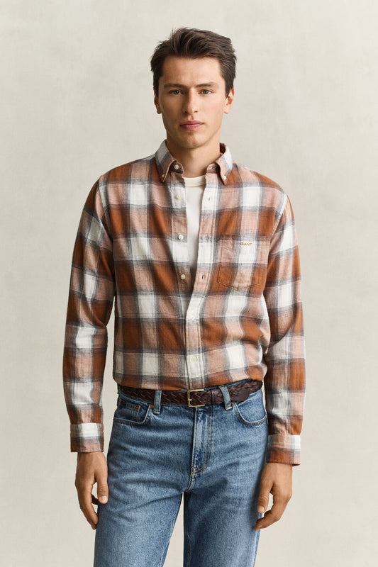 Flannel Shirt - Caramel Brown