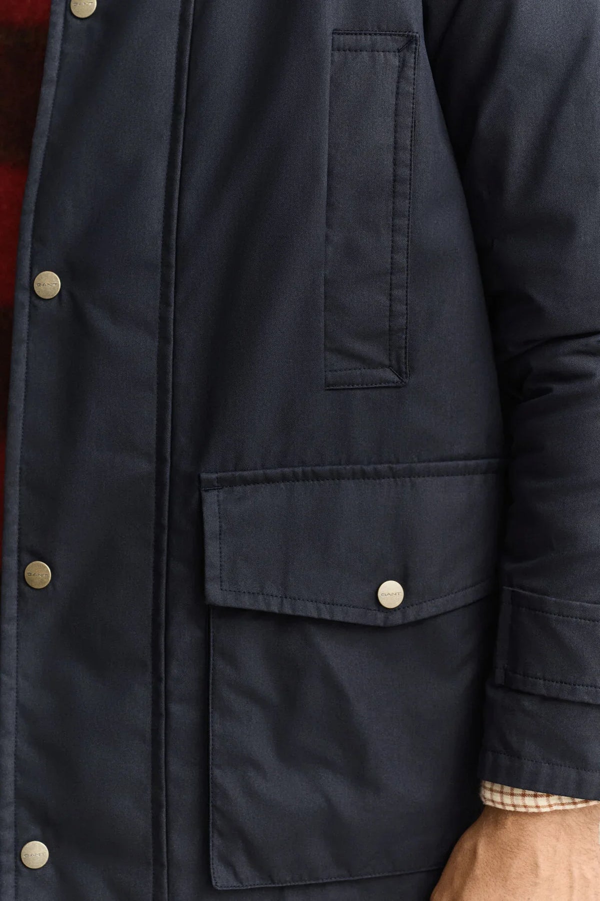 Gant Waxed Double Decker vaxjacka i färgen Evening Blue