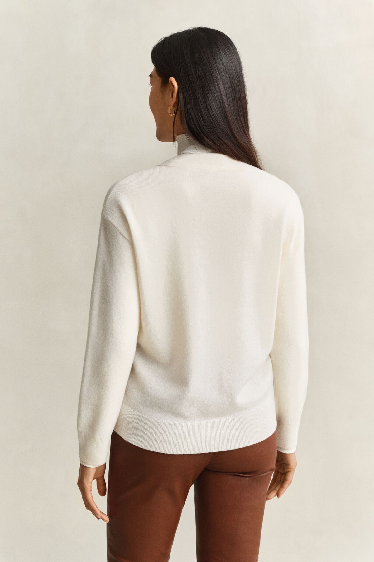 Superfine Lambswool Cardigan - CREAM