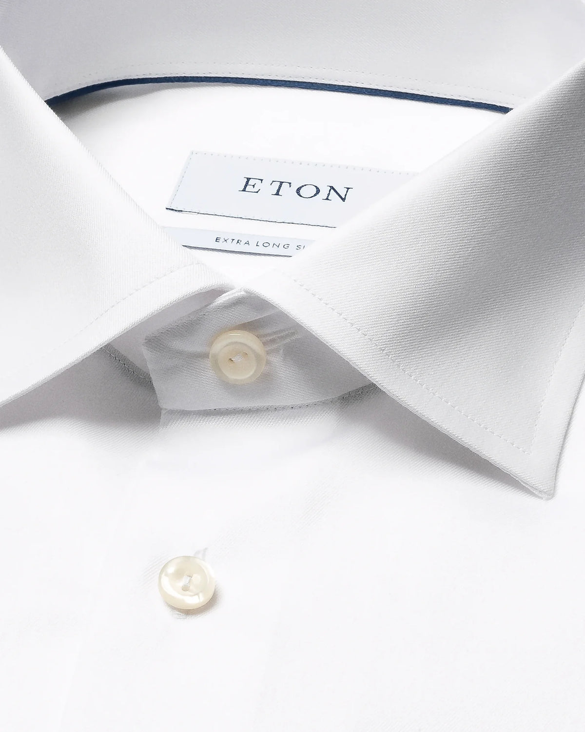 Signature Twill-skjorta Slim, extra långa ärmar - Vit – baksida