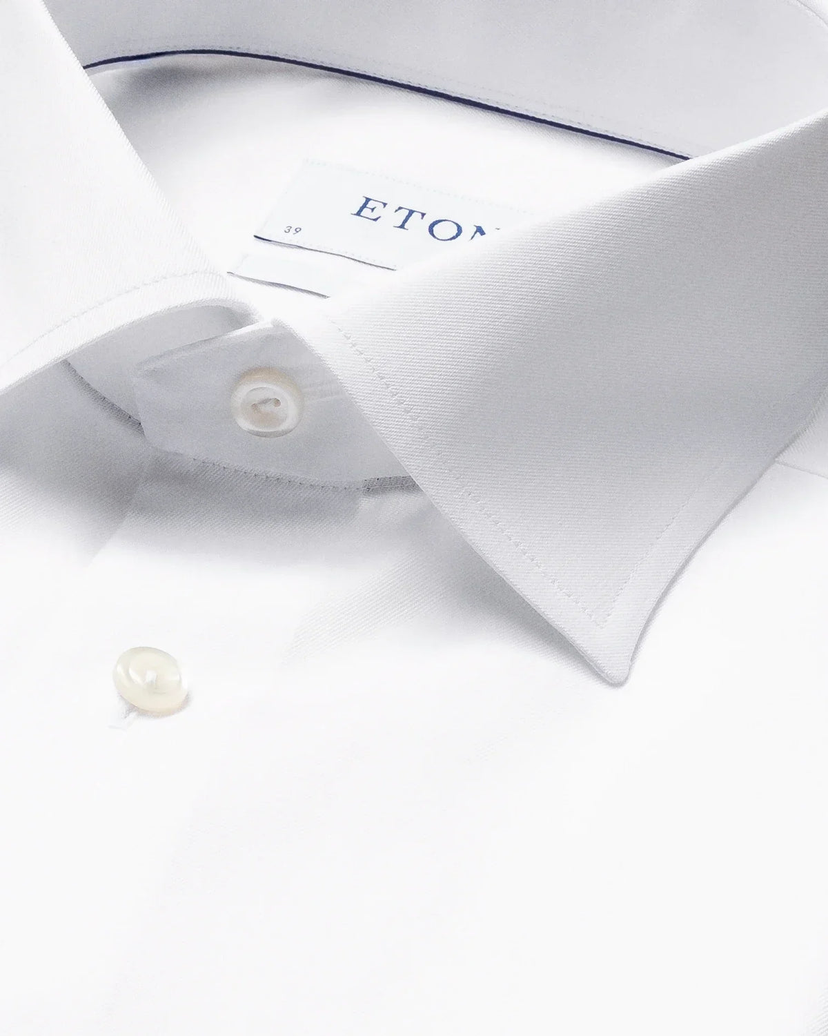 Signature Twill-skjorta Contemporary, extra långa ärmar - Vit – baksida