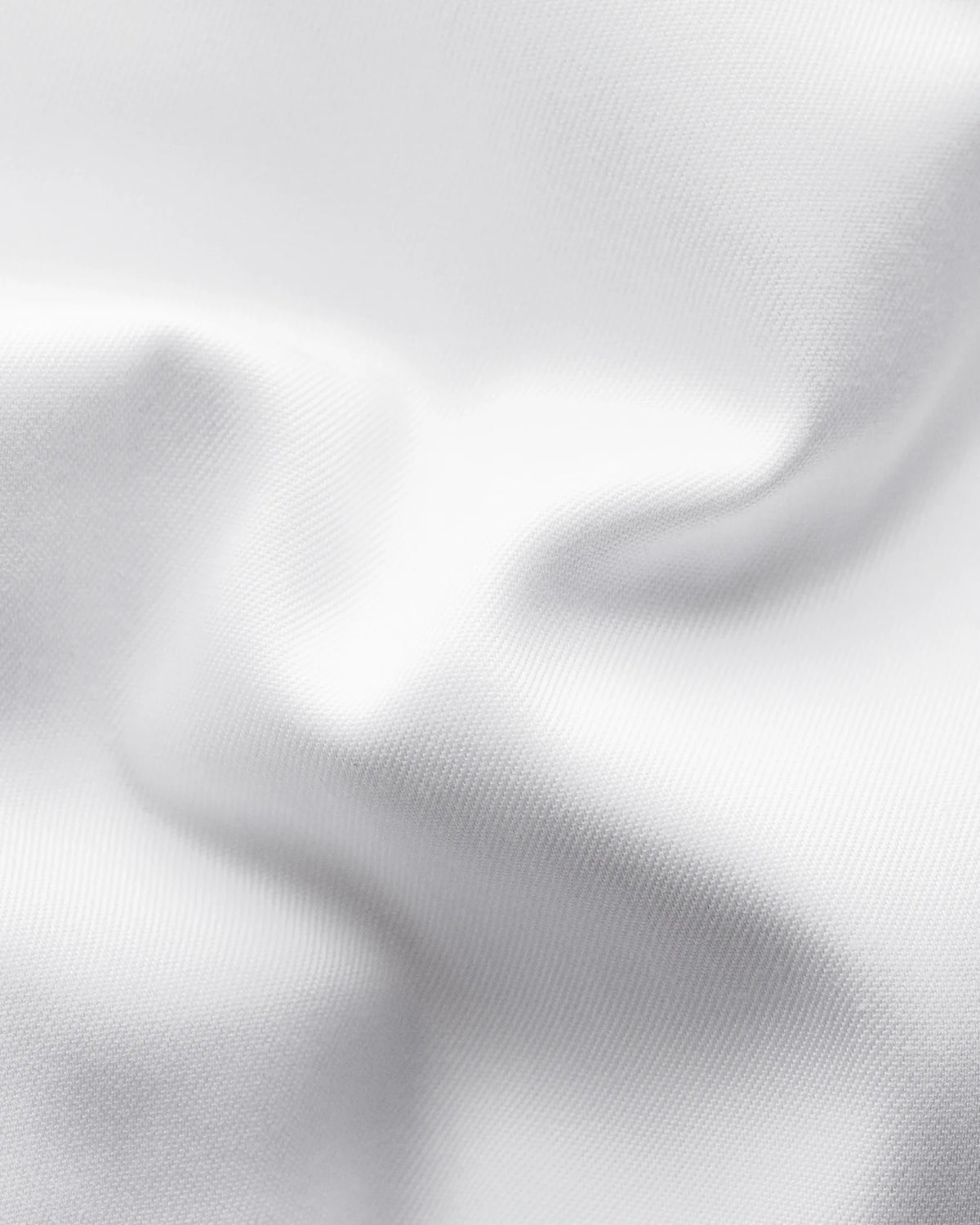 Signature Twill-skjorta Contemporary, extra långa ärmar - Vit – närbild