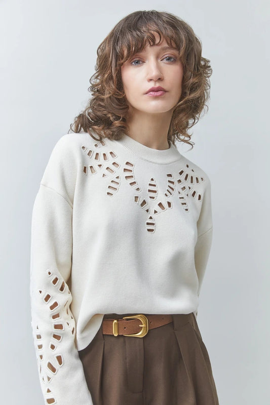 Pullover Perika - Blanc Casse