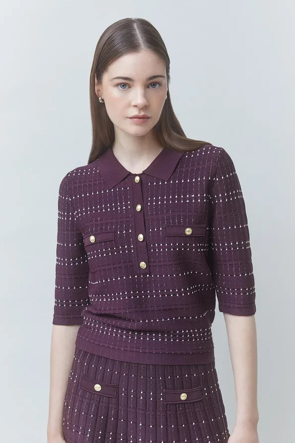 Pixi Polo Shirt - Prune