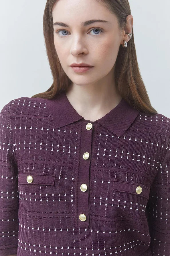 Pixi Polo Shirt - Prune