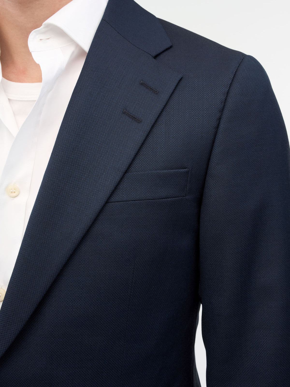 Ease Slim-Fit Kavaj - Mörkblå – detalj