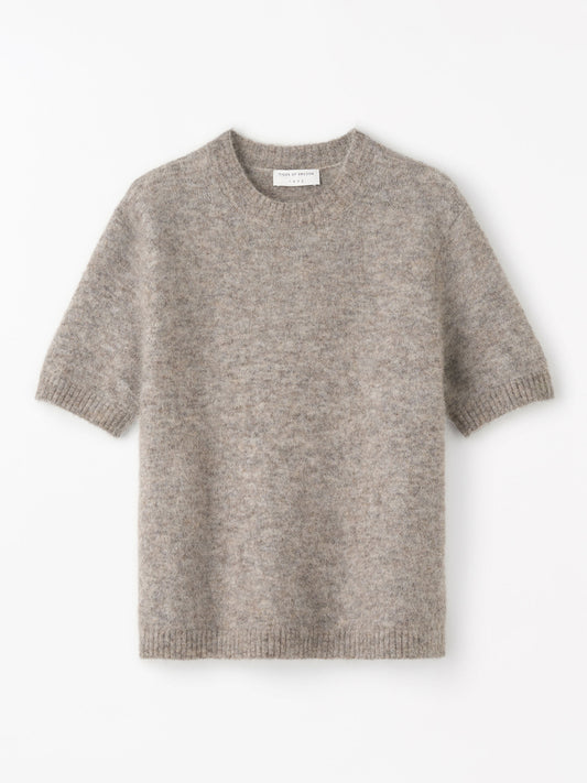 May Mohair ull t-shirt - Grey Beige Melange