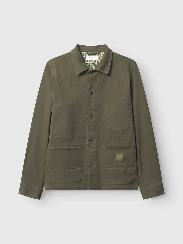Gabba grön overshirt herr med tre fickor bomull