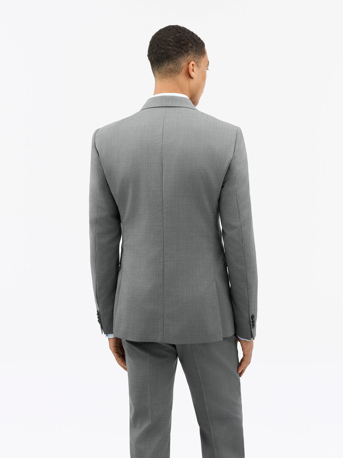 Justin Rws Semi Slim-Fit Kavaj - Mellangrå melange – baksida
