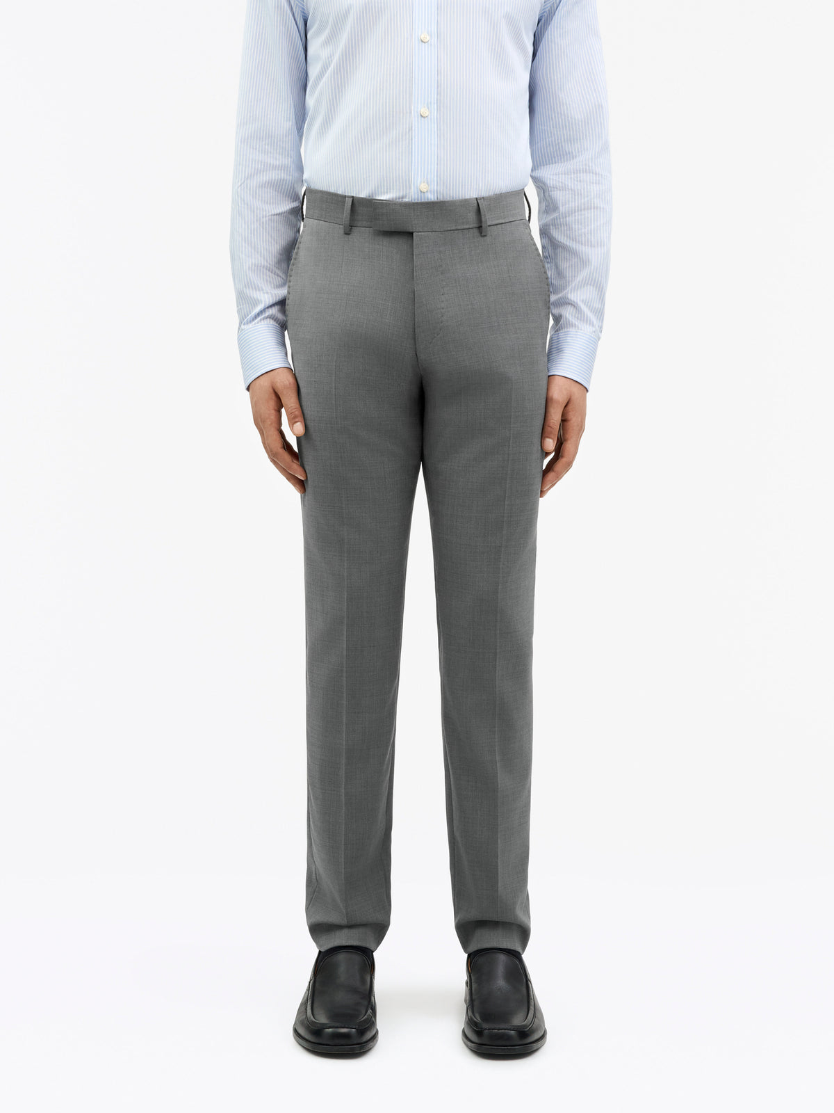 Tenuta Rws Slim-Fit Byxor - Mellangrå melange – modellbild