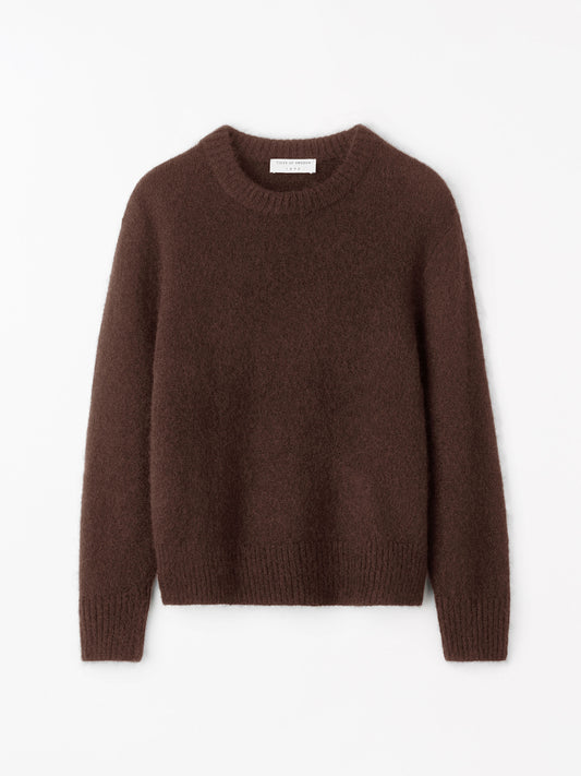 Cleo mohair- och ulltröja - Burgundy