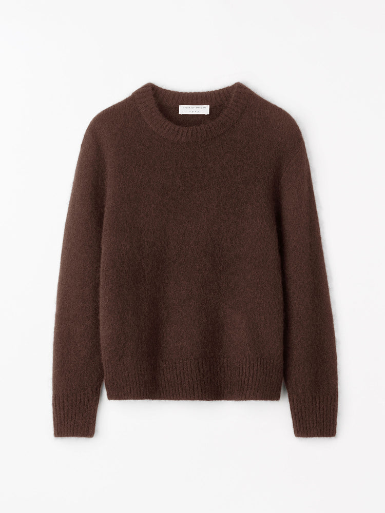 Cleo mohair- och ulltröja - Burgundy