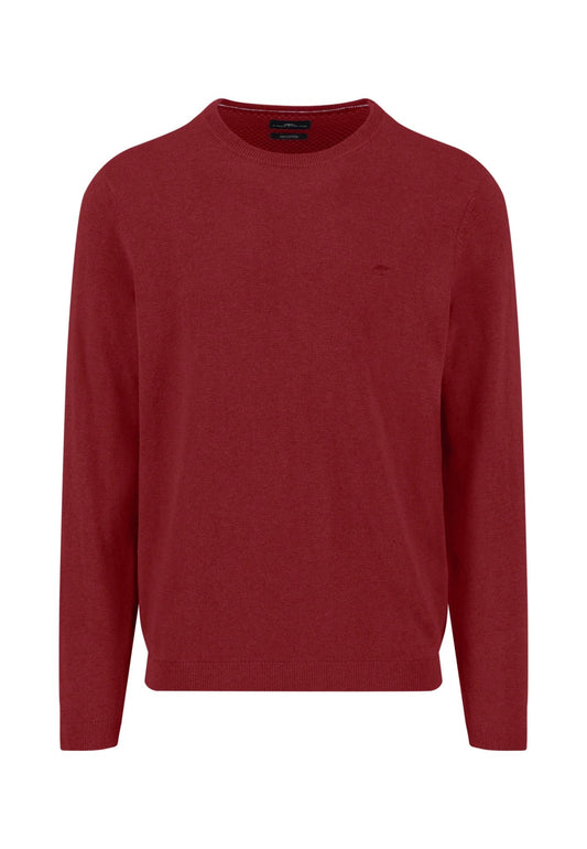 O-Neck Cotton Kashmir - Garnet Red