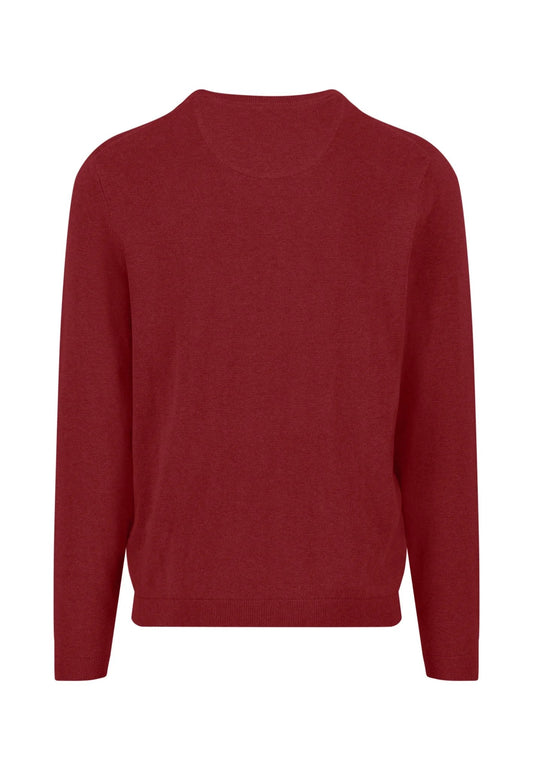 O-Neck Cotton Kashmir - Garnet Red