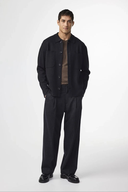 Svart overshirt herr skjorta – Holmens Herr