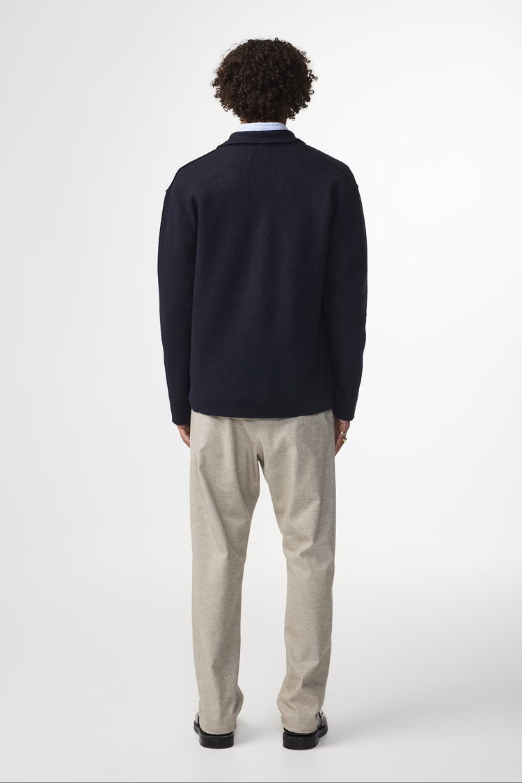 Jonas Kokt ull Overshirt - Marinblå
