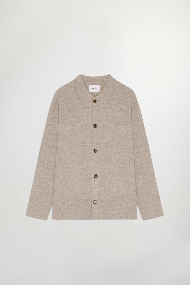 Jonas Kokt ull Overshirt - Khaki Beige
