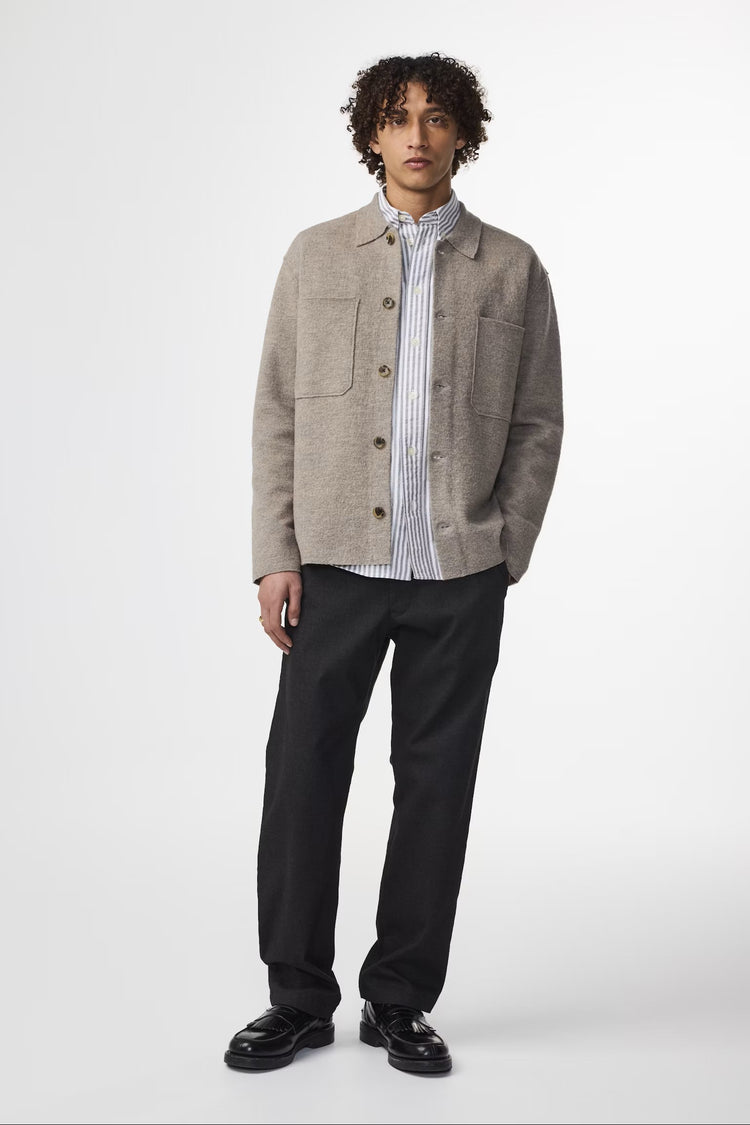 Jonas Kokt ull Overshirt - Khaki Beige