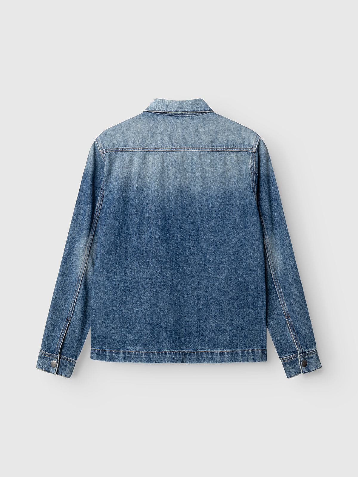 GABbeta Wolv DS0004 LS Overshirt - Dark Blue Denim – bild 4