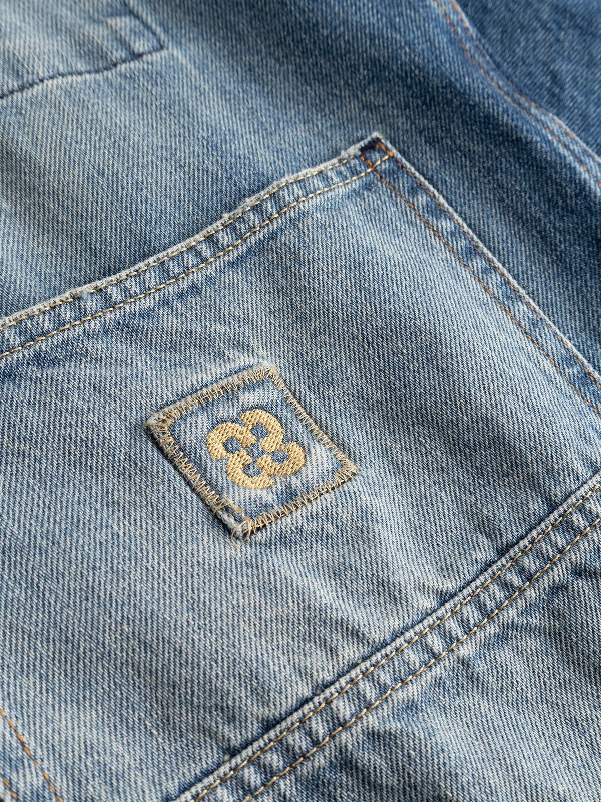 GABbeta Wolv DS0004 LS Overshirt - Dark Blue Denim – bild 7