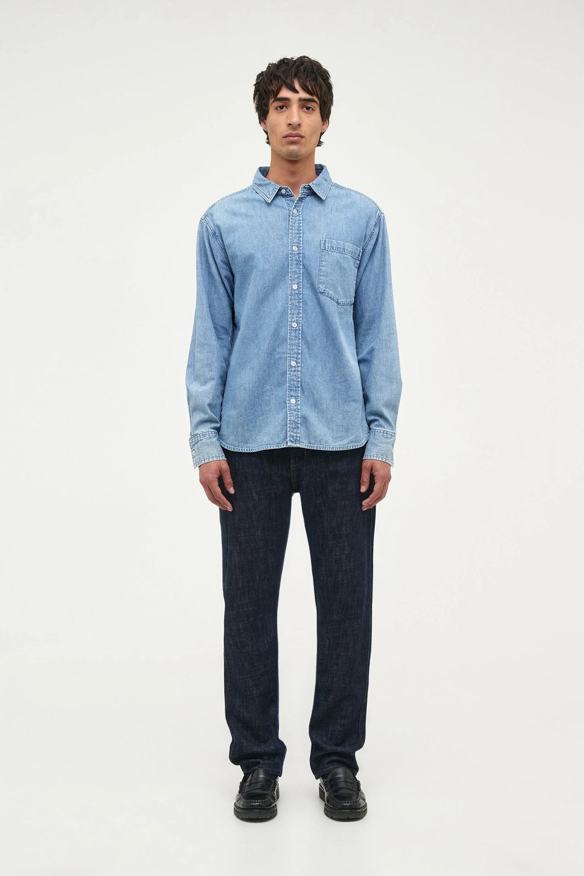 Neuw Rebel Straight Crudo Aero Jeans - Mörk indigo – framsida