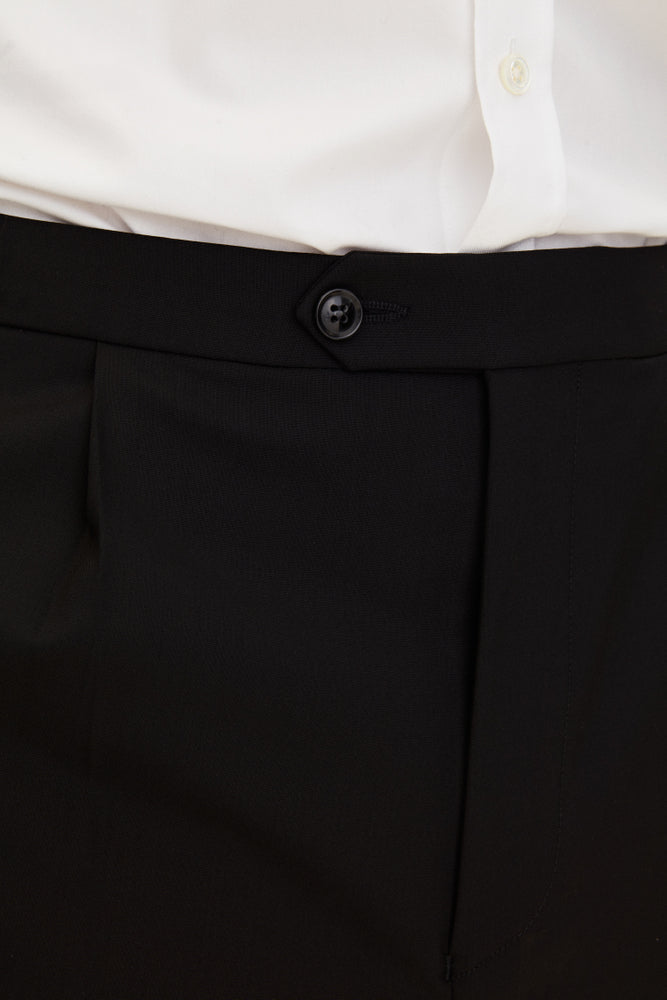 Delon Regular Fit Microstructure Byxor Hög Midja - Svart – detalj