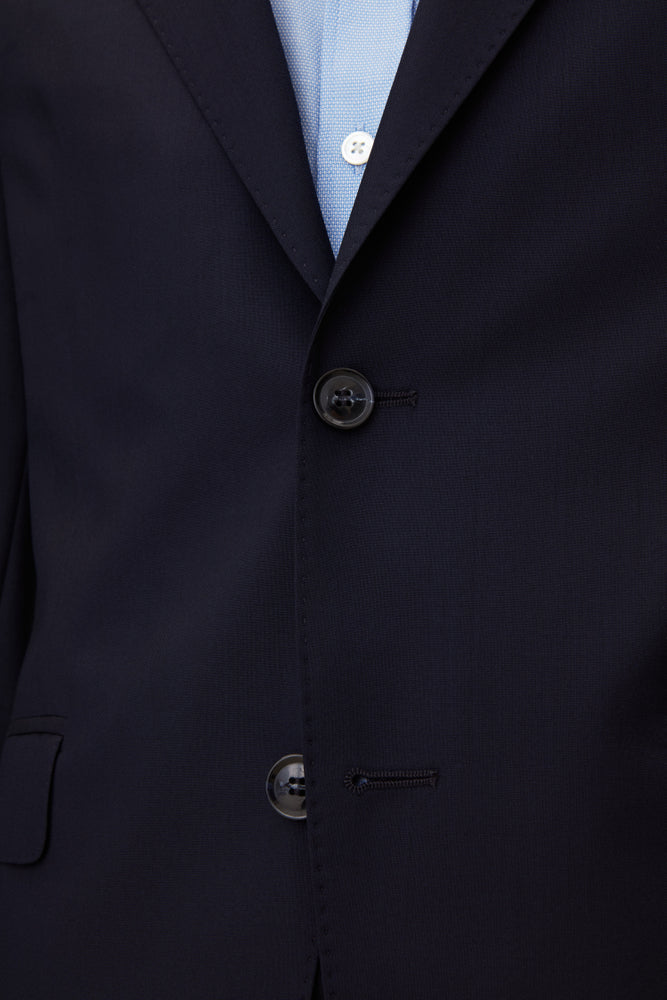 Ego Slim Fit Microstructure Kavaj - Mörkblå – detalj