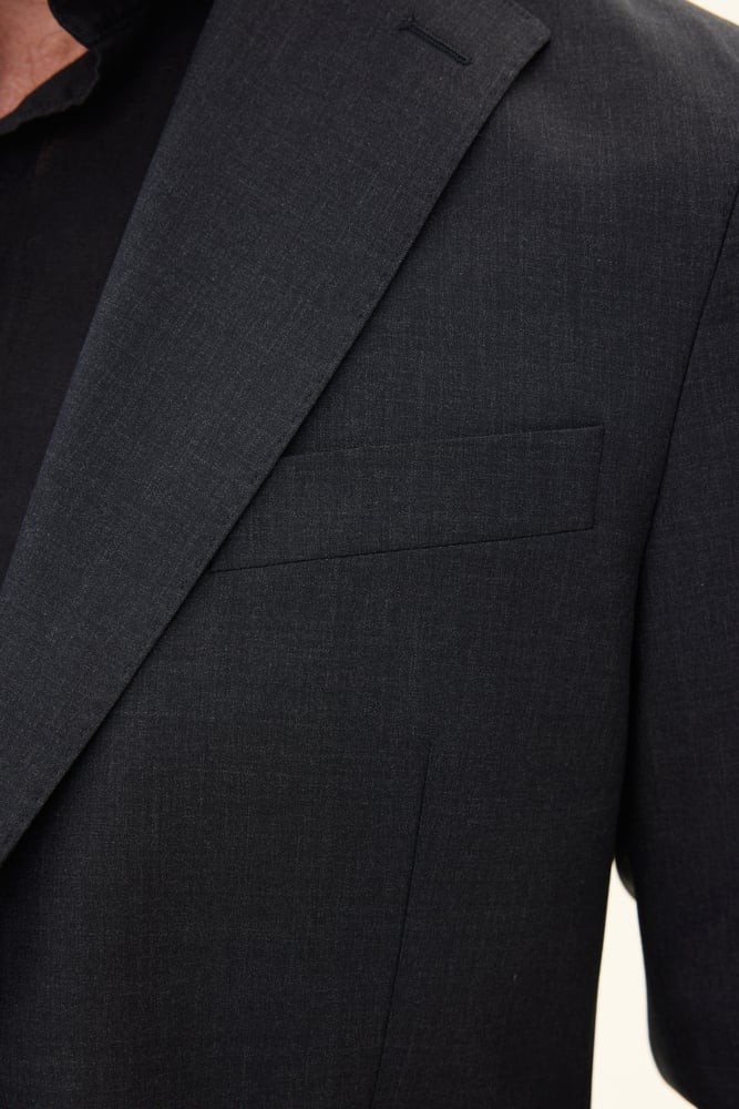 Fogerty Regular Fit Microstructure Kavaj - Mörkgrå – baksida