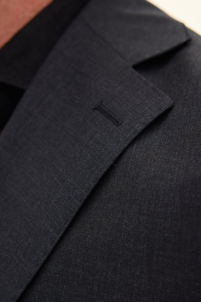 Fogerty Regular Fit Microstructure Kavaj - Mörkgrå – detalj